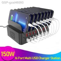 Gxal46093 150W 16เครื่องชาร์จพอร์ต USB 3.5A แท่นชาร์จขาตั้งสำหรับ Iphone Carregador 14 13