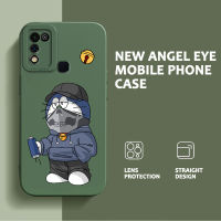 Angel Eye เคสโทรศัพท์สำหรับ Infinix Hot 10 11 Play สมาร์ท5อินเดียแฟชั่นกรณีหมวก Cat Creative Full Coverage เลนส์ป้องกัน Soft TPU กันกระแทกกันชน