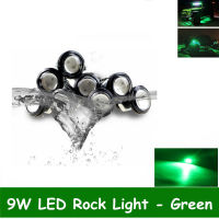 10PCS 9W Waterproof LED Rock Green Lights Car Trail Fender Under Glow Lamp Boat Deck Rig Light