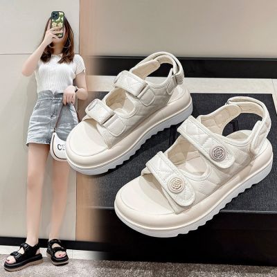 Classic Style Velcro Sandals Womens 2023 Summer New Fairy Style Platform Sandals Female Students Casual Beach Sandals