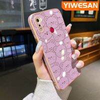 YIWESAN เคสสำหรับ Realme 3 Pro 3i X Lite เคสดีไซน์ใหม่การ์ตูนหมีน้อยเคสโทรศัพท์ชุบหรูหราลายขอบสุดสร้างสรรค์เคสป้องกันแบบนิ่มคลุมทั้งหมดเคสกันกระแทกเลนส์กล้องถ่ายรูป