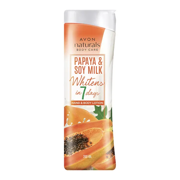 Avon Naturals Lotion 200ml Papaya And Soy Milk Hand And Body By Avon