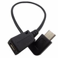 USB Type C 90 Degree Angle Male to Micro USB Female Cable for Digital Camera MP3 Player and More