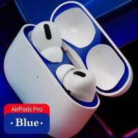 สติกเกอร์ป้องกันฝุ่นละอองโลหะสำหรับ Airpods Apple เคสคลุมโปรป้องกันฝุ่นป้องกันสกินสติ๊กเกอร์อุปกรณ์เสริมสำหรับ Air Pods