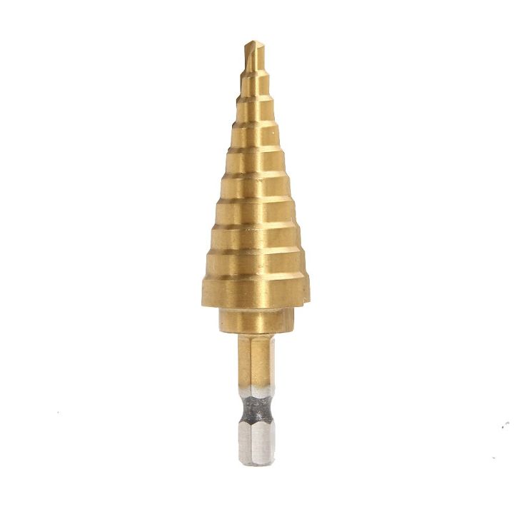 Hex Titanium Step Cone Drill Bit Hole Cutter 4 22mm Hss 4241 For Sheet Meta Lazada