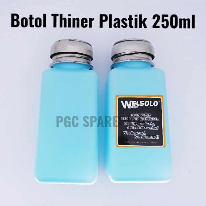 Welsolo Botol Pompa Plastik Ml Untuk Isi Cairan Thinner Alkohol Thiner Tinner Tiner Alat