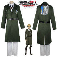 โจมตี Titan คอสเพลย์ Levi เครื่องแต่งกาย Shingek No Kyojin Scout ทหารเสื้อโค้ท Windcoat เครื่องแบบชายชุดฮาโลวีน