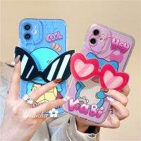 เคส Mrhaha + ขายึดแว่นกันแดดสำหรับซัมซุงกาแล็คซี่ A04 A21s A03s A22 A12 A13 A23 A14 A54 A31 A30 A51 A52 S21FE บวก S22อัลตร้าเต่าน่ารักแฟชั่นสีชมพูความรัก A32ฝาครอบ A50พร้อมสต็อก