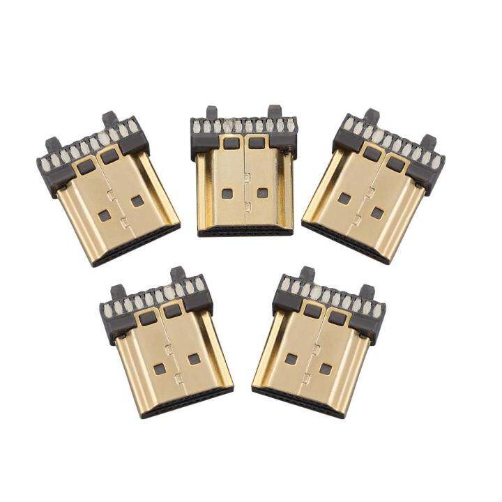 djrgs-t8เปลี่ยนชนิดตัวผู้5ชิ้นหัวเชื่อมปลั๊ก-hdmi-19หัวแร้งเต้ารับ-pcb