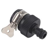 【CW】Universal Tap Connector Adapter Hose Pipe Quick Joint Adjustable Garden Hose Fitting Black