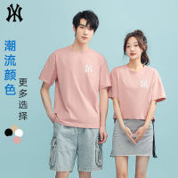 Short-Sleeved T-Shirt Mens Summer Round Neck Ny Sports Casual Fashion Brand Cotton Top Trendy Lovers Wild Base Shirt