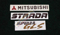 สติกเกอร์ mitsubishi strada super2.8 GLS ครบชุดท้าย 3 ชิ้น ขายดีคนต้องการ