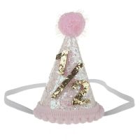 1/2 Birthday Hat Half Birthday Hat Glitter Hat Girls Half Party Photo Shot Newborn Birthday