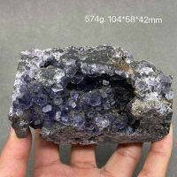 100 Natural Blue Purple Fluorite Cluster ตัวอย่างแร่อัญมณีระดับหินและคริสตัล