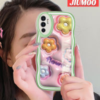 เคส JIUMOO สำหรับ VIVO V23E 4G V23E 5G V23 5G S12 5G เคส Y75 3D การ์ตูนสร้างสรรค์กันกระแทกลายดอกไม้สีสันสดใสขอบเคสโทรศัพท์แบบใสป้องกันเลนส์กล้องกรอบซิลิโคนเคสนิ่มโปร่งใส