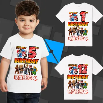 Roblox T-shirt for Kids Boys Game Cartoon Character Shirts Clothes Full  Printed [5-12 Years Old]