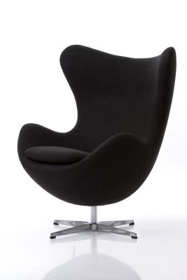 modernform โซฟา EGG CHAIR รุ่น X01 ขาอะลู หุ้มผ้าสีเทาดำ