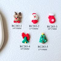 【CW】 30pcs Nail Art Cute Cartoon Christmas Xmas Tree Bell Shape Resin Decoration RC283