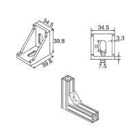 10pcs 4040 Fasten Fitting Angle 40x40 L Connector Aluminum Corner Bracket Joint Brace B85C Hand Tool Parts Accessories