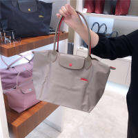 ของแท้100% LONGCHAMP  le Pliage_ แฟชั่น HANDBAG_FOLDING ไนลอนกระเป๋าสะพายไหล่ L2605619P18_long handle small size_Brown