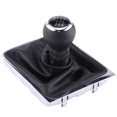 【CW】◄▧▨  6 Speed Car Shift Knob Stick Gaiter Boot Frame B6 2005 2006-2012 Shifter with Dustproof Cover