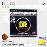 สายกีตาร์คลาสสิค DR Strings CLASSICAL NYLON™ Silver-Plated Nylon Classical Guitar Strings (RNS-PLUS)