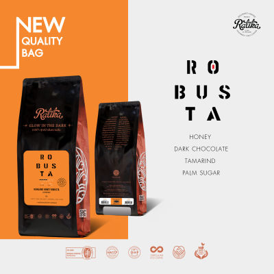 Ratika | เมล็ดกาแฟคั่ว โรบัสต้า คั่วกลาง ราติก้า Ratika Highland Robusta Honey Process กาแฟ เมล็ดกาแฟ เม็ดกาแฟ