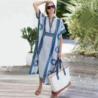 2021 Quick-drying Bohemian Women Summer Beach Dress Swim Wear Cover Up Tunic Sexy Robe Kaftan Bikini Cover-ups pareo Q927