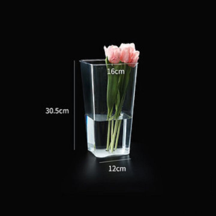 flower-arranging-bucket-european-style-simplicity-acrylic-vase-material-quality-high-transparency-fall-prevention