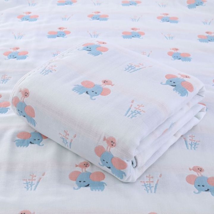 ผ้าห่มผ้าฝ้ายญี่ปุ่น-หนา6ชั้น-ขนาด110110cm