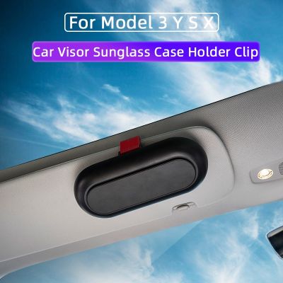 visor glasses case For Tesla Model 3 and Model Y X S Visor Glasses Box Multi-Function Box Card Case