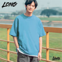 Just Say Bad ® เสื้อยืด Oversize Long ( รุ่นแขนยาว ) สีฟ้ายีนส์ เสื้อยืด ชาย หญิง M L / OL