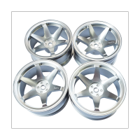 4Pcs 1/10 RC Racing Car On-Road Drift Car 52Mm Wheel Rim Wheel Hubs Parts Metal for Tamiya Kyosho HSP HPI Sakura Traxxas RedCat ,1