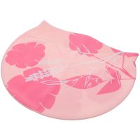 Printed Waterproof Swim Cap Silicone Hat Women Practical Womens Shower Caps Waterproof Double Sided Swim Caps