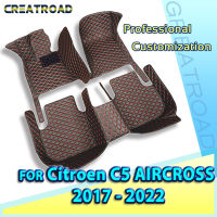 Car Floor Mats For Citroen C5 AIRCROSS 2017 2018 2019 2020 2021 2022 Custom Auto Foot Pads Automobile Carpet Cover Interior Accessories