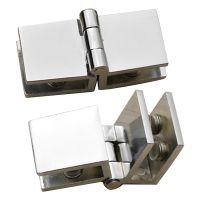 XHLXH Double Action 180° Door Hardware Fixing Clip for Wine Cabinet Door Hinges Glass Door Hinge Cupboard Clamp Glass Fixing Clip