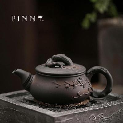 PINNY 170ML Purple Pottery Plum Blossom Teapot Ceramic Kung Fu Tea Service Retro Traditional Chinese Drinkware