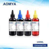 Aomya หมึก Universal 4X100ml หมึกที่ใช้ซ้ำได้เข้ากันได้กับระบบ HP พี่ชายแคนนอนเครื่องพิมพ์ Lexmark