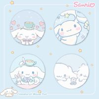 Kawaii  Cinnamoroll Mouse Pad Office Study Non-slip Desk Pad Round Cartoon Mouse Pad  Laptop Cute Desktop Protection Pad