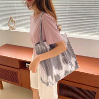 Korean Casual Candy Women Tote Tie Dye Shopper Big Ladies Handbags Work Large Simple Female Shoulder Bag Weekend Gradient Purses