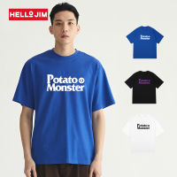 เสื้อยืดสำหรับผู้ชาย HELLO JIM เสื้อยืดคุณภาพสูง2023สไตล์ใหม่เสื้อยืด100% คอตตอนสำหรับคู่รัก HJ0001 BF