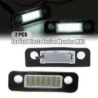 ป้ายทะเบียนไฟป้ายรถ12V จำนวน2ชิ้น18 LED 3528SMD ไฟท้ายกันน้ำสว่างมากไฟเตือนสำหรับ Ford-Mondeo MK2อุปกรณ์แต่งรถยนต์