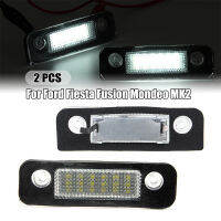 2Pcs 12V รถใบอนุญาตจำนวนแผ่นโคมไฟ18 Bright LEDs 6000K 1332916สำหรับ Ford-Mondeo MK2