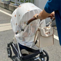 Newborn Baby Stroller Mosquito Net Embroidered Mesh Anti-mosquito Breathable Summer Carriage Trolley Sun Shade Cover Accessories