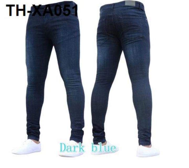 new-autumn-european-and-american-mens-jeans-non-ironing-treatment-trousers-fashion-city-tight-mid-waist-travel