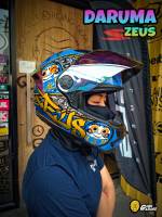 หมวกกันน็อค ZEUS ZS 811 DARUMA BLUE ฟรี!!ชิวปรอท + สปอยเลอร์แต่ง