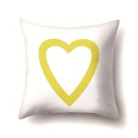 New Style Geometric Yellow Pillowcase Decorative Cushion for Sofa DIY Printed Pillow Chair Car Cushion Christmas Home Decoration