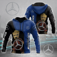 （ALL IN STOCK XZX）  MERCEDES2023 BENZ. 3d All Over Print Hoodie, Zip-up Hoodie 03  (Free customized name logo for private chat, can be changed with or without zipper)