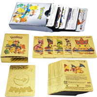 2754pcs Pokemon Card Soft Metal Letters English Gold Foil Cards Boxes VMAX Charizard Game Collection Card Packs Kids Toys Gift