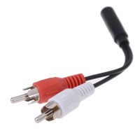 Music Wire 3.5MM Female Connector Jack Stereo Cable Y Plug To 2 RCA Male Adapter 3.5 Audio Aux Socket Headphone